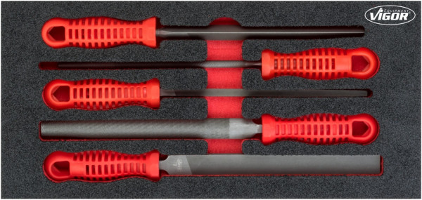 VIGOR Feilen Satz, Anzahl Werkzeuge: 5, V5072, 4047728050722