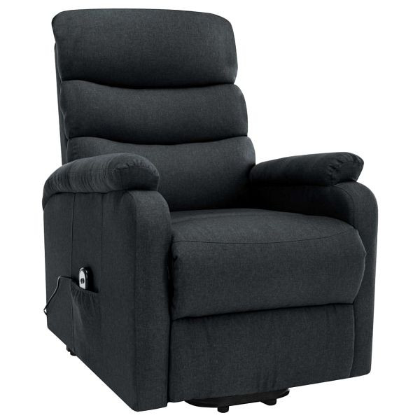 vidaXL Massagesessel mit Aufstehhilfe Dunkelgrau Stoff, 321247
