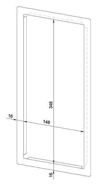 Wagner EWAR Abdeckrahmen für Gerätemaß 148x348, matt geschliffen, 768646