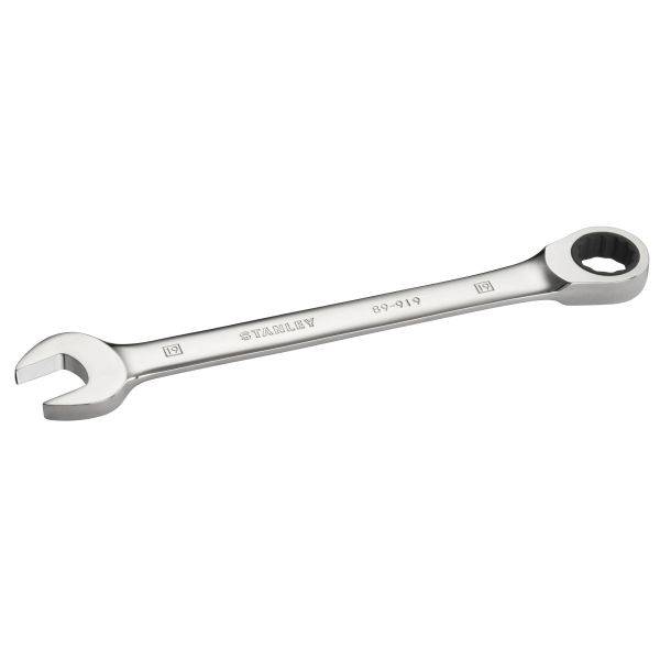 Stanley Flacher Ringmaulschlüssel mit Ratsche 19 mm, 72 Zähne, 5° Betätigungswinkel, STMT89919-0