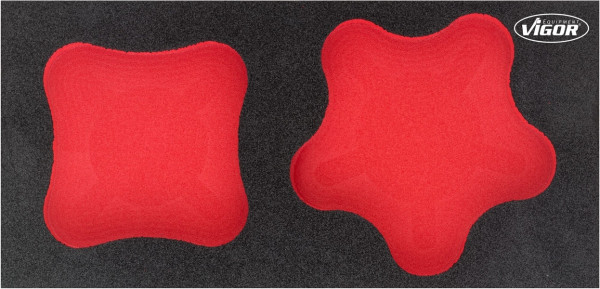 VIGOR 2-Komponenten Weichschaum-Einlagen, Einlagenmaß / Schubladengröße: S (188 x 393 x 35 mm), Verwendung: V5062, V5062-L
