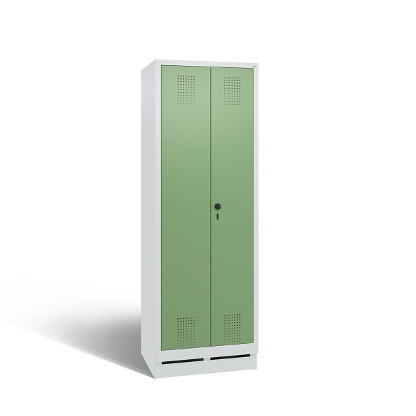 C+P Spind Evolo, 2 Abteile, H1800xB610xT500 mm, Grau/Resedagrün, 48222-20B S10113