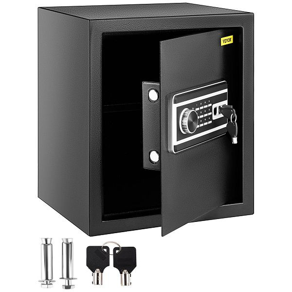 VEVOR Tresor 1,7 Kubikfuß, Möbeltresor, 10 kg Belastbarkeit, staubdicht mit Fingerabdruck Code Digital-Tastenfeld, 4 Schlosssystemen, ZWSBXXHSWC48LVV8WV0
