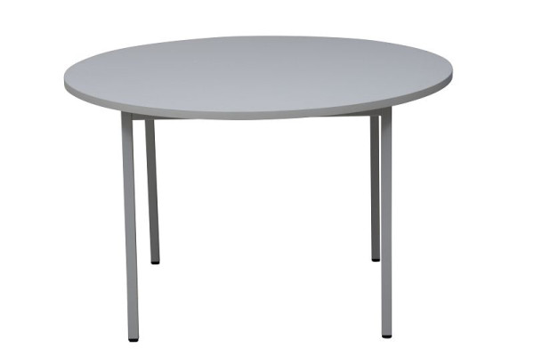 Gürkan Tisch, 100 x 100 x 75 cm, Lichtgrau, Grau, Mehrzwecktisch, Rund, MTB.CR.100, 101282