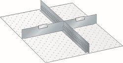 LISTA Set Schlitzwände und Trennbleche 27x36E (BxTxFH) 459x612x75mm, 1 Schlitzwand, 1 Trennblech 12 E, 1 Trennblech 15 E, 100.270.000