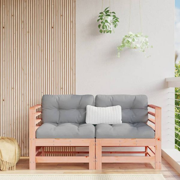 vidaXL Ecksofas mit Kissen 2 Stück Massivholz Douglasie, 825686