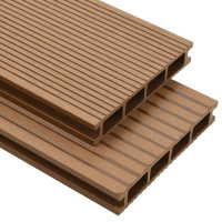 Produktbild von vidaXL WPC Hohlkammer Terrassendielen mit Zubehör 10 m² 4 m Teak, 275725 vidaXL WPC Hohlkammer Terrassendielen mit Zubehör 10 m² 4 m Teak, 275725