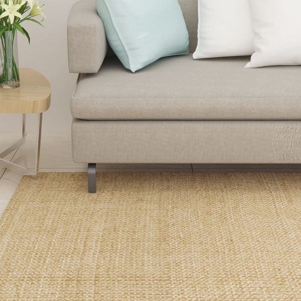 vidaXL Teppich Natur Sisal 100x100 cm, Material: 100 % Sisal, 136310