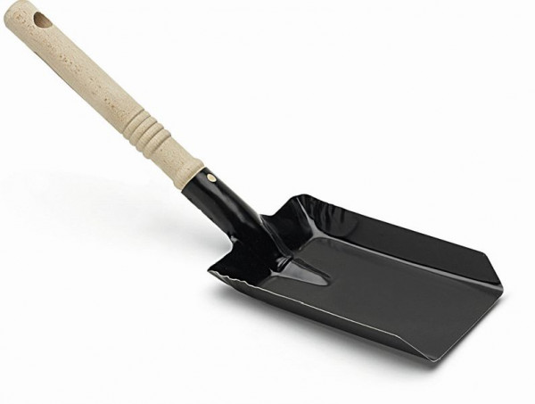 Nölle Kohleschaufel Metall lackiert mit Holzgriff, 38 x 11 cm, VE: 10 Stück, 455900
