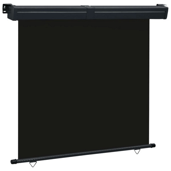 vidaXL Balkon-Seitenmarkise 175x250 cm Schwarz, UV-beständig, 48436
