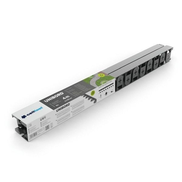 Cellfast Rasenkante UNIBORD 4 m x 4,5 cm (4 Abschnitte je 1 m + 16 Montageanker im Set), VE: 16 Stück, 30-250