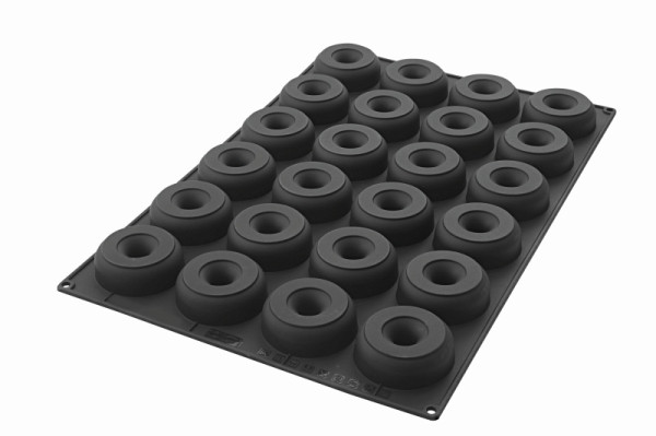 Schneider Silikon-Backform 600 x 400 mm, Donuts, 24 x 133 ml, Ø 85 mm, Höhe: 29 mm, 115350
