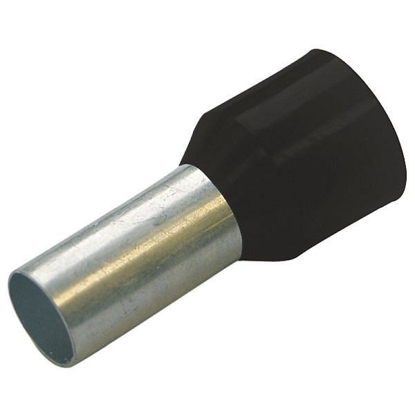 Haupa isolierte Aderendhülse 1,5 mm²/18 mm schwarz, VE: 500 Stück, 270028