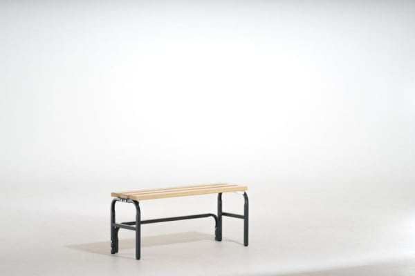 SYPRO Sitzbank (Typ A) 101, ohne Rückenlehne, einseitig, Stahl/Holz, anthrazit, 131451