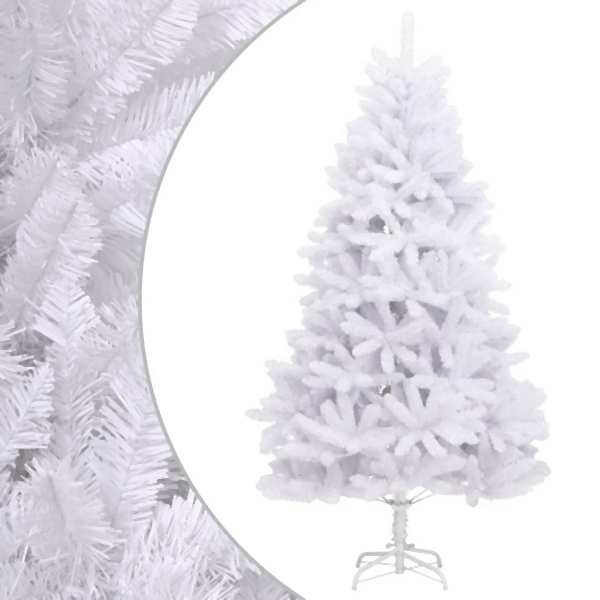vidaXL Künstlicher Weihnachtsbaum Klappbar mit Ständer Weiß 270 cm, 357789