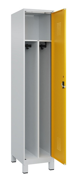 C+P Spind Evolo PLUS, mit Füßen, 1 Abteil, 1950x400x500mm, 7035/1004, Verschluss Zylinderschloss, 049010-12F S10027