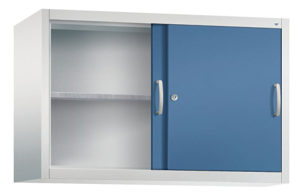 C+P Aufsatzschrank Acurado, H790xB1200xT400mm, Farbe: Lichtgrau / Fernblau, Bügelgriff, 2 OH, 2045-09 S10051