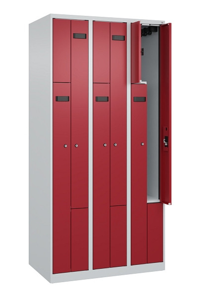 C+P Z-Spind Evolo PLUS, 6 Fächer, 1850x900x500mm, 7035/3003, Zylinderschloss, 049003-306 S10031