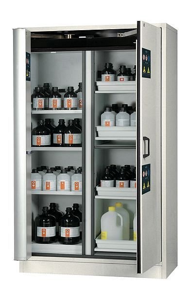 asecos Kombi-Sicherheitsschrank K30 (MV) RAL 7035, Stahlblech, 30342-001-30758
