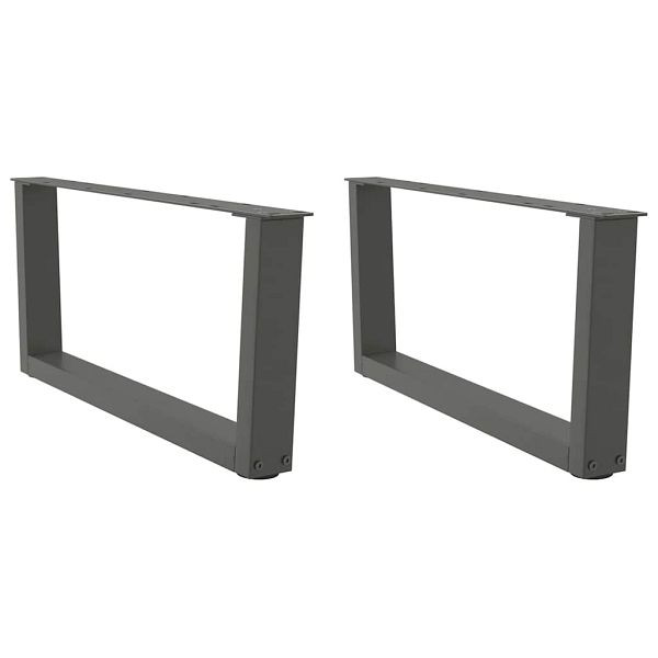 vidaXL Esstisch Beine V-Form 2 Stück Anthrazit 70x(30-31,3) cm Stahl, 4012618