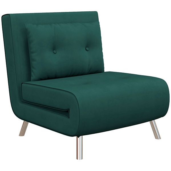 HOMCOM Liegesessel Sessel mit Liegefunktion Schlafsessel, Knopfheftung, Leinenoptik, 77 cm x 88 cm x 83 cm, Grün, 839-893V00DG