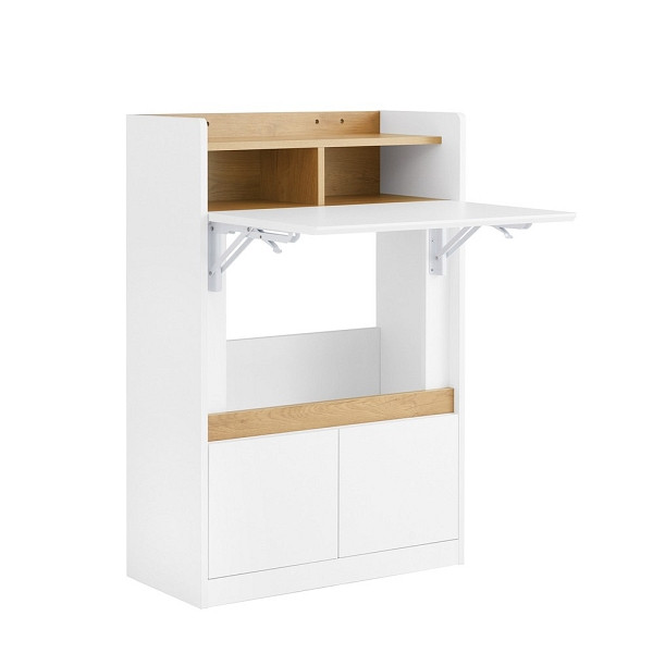 SoBuy Schreibtisch mit 2 Schubladen Holzfarbe 63x30x93 cm, Funktional, FWT109-WN