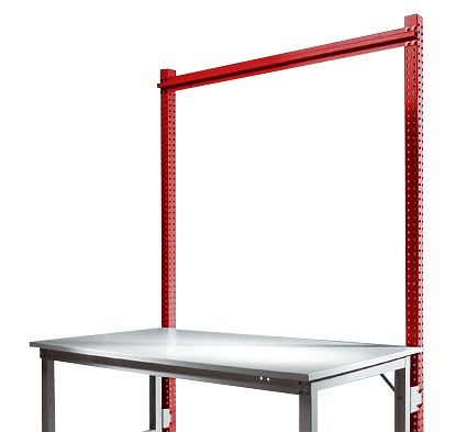 Manuflex Aufbauportal ohne Ausleger für UNIVERSAL + PROFI Spezial Grundtische, Nutzhöhe 1500 mm, Rubinrot, ZB3803.3003