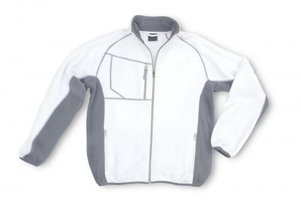 Excess Fleecejacke Champ weiß-grau, Größe: 4XL, 211-2-41-4-WG-4XL