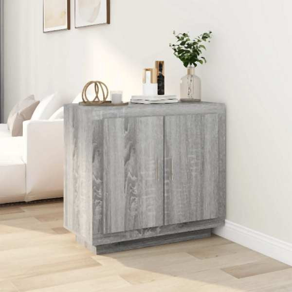 vidaXL Sideboard Grau Sonoma 80x40x75 cm Holzwerkstoff, 817235