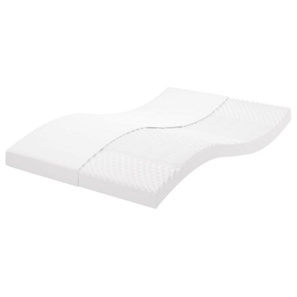 vidaXL Schaumstoffmatratze Weiß 120x220 cm 7-Zonen Härtegrad 20 ILD, 4016657