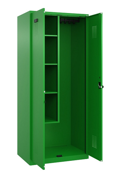 C+P Putzmittel-Spind Evolo PLUS, 2 Abteile, 1850x800x500mm, 6037/6037, Drehriegel, 049100-02 S10026