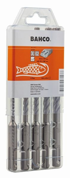 Bahco Bohrersatz für armierten Beton SDS + 4C, 5-teilig, 4651-SET-5