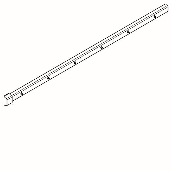KWC Armatureneinheit, Edelstahl, Wandmontage, 6 Waschplätze, 4240 mm, Wasseranschluss von hinten links, 2030071943