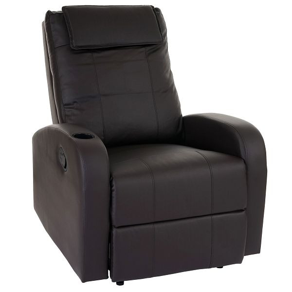 Mendler Fernsehsessel Durham, TV Sessel Relaxsessel Liegesessel, Kunstleder, coffee, 41859+41860