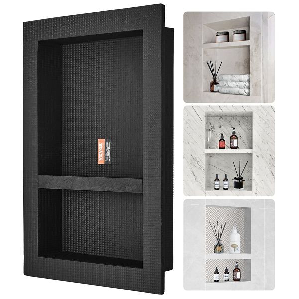 VEVOR Wandnische 10x40,64x60,96cm Befliesbar Doppellagig Wasserdicht Rückwandmaterial (XPS, Holz, Zement) Geeignet für Badezimmer, SLLYBK2C17YCR2AE8V0