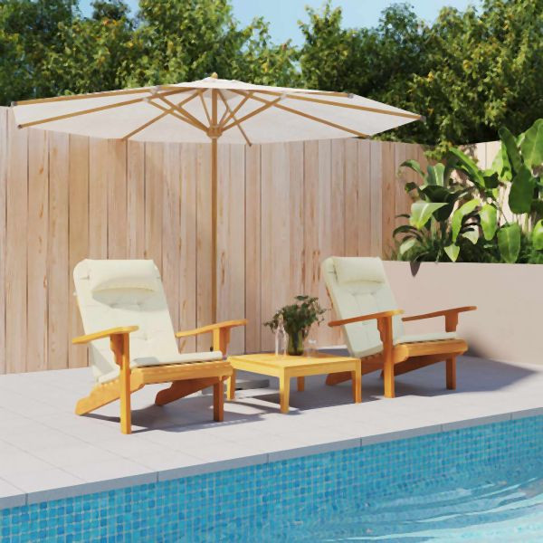 vidaXL Adirondack-Auflagen 2 Stück Creme Oxford-Gewebe, 361832