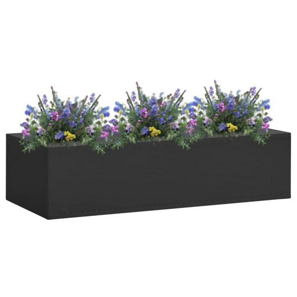 vidaXL Büro-Blumenkasten Anthrazit 90x40x23 cm Stahl, 336428