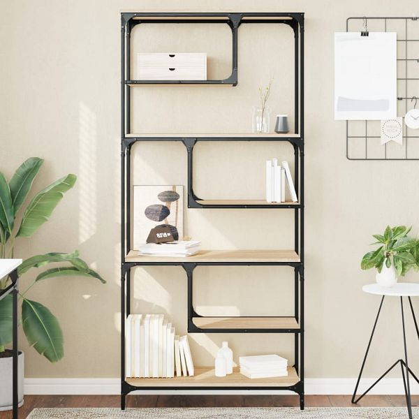 vidaXL Bücherregal Sonoma-Eiche 81x36x176 cm Holzwerkstoff, 836224