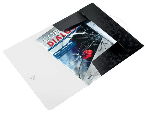 LEITZ 4599 Eckspannermappe WOW, A4, PP, schwarz metallic, 4599-00-95