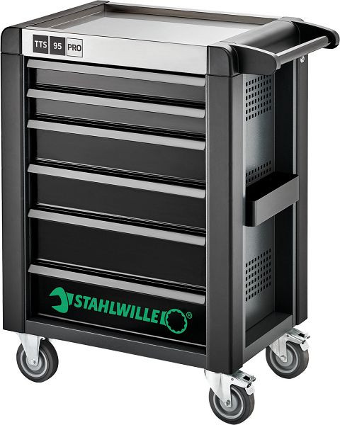 STAHLWILLE Werkstattwagen 95/6 PRO 6 Schub, Länge 496 x 827 x 1020 mm anthrazit, RAL 7016; schwarz RAL 9005, 81200160