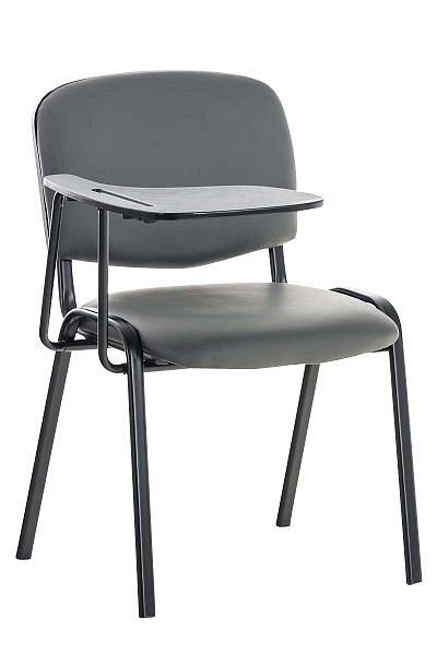 CLP Stuhl Ken mit Klapptisch Kunstleder, grau, 191897608