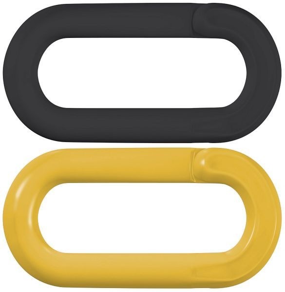 Dörner + Helmer PE-Kunststoff-Notglied (SB-Box), schwarz, gelb für 6 mm Kette, VE: 10 Stück, 4810304