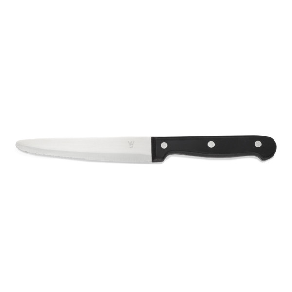 WAS Steakmesser Set, mit POM Kunststoffgriff, 25 cm, VE: 6 Stück, Polyoxymethylen, Chromstahl 13/0, 6412025