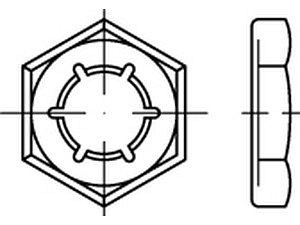 Sicherungsmuttern DIN 7967 Federstahl M 42 galvanisch verzinkt VE=S