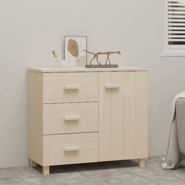vidaXL Sideboard HAMAR Honigbraun 90x40x80 cm Massivholz Kiefer, 340428