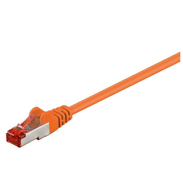 Dönges Patchkabel Cat. 6, 2x RJ45 mit S/FTP, 7,5 m, orange, 106430