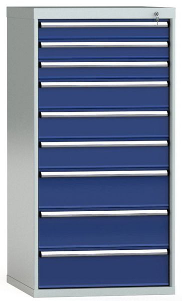 KLW Schubladenschrank 1450 x 725 x 750 mm H x B x T, Einbaumaß: 1350 mm, Einteilung: 36x36 Einheiten, EA / 100 kg, SGB1450-09EP-001