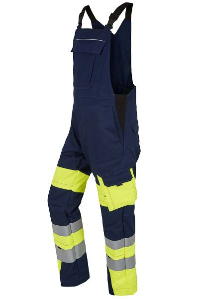 ROFA Latzhose 2431 teils zweilagig, Größe 24, Farbe 488-marine-leuchtgelb, 2652431-488-24