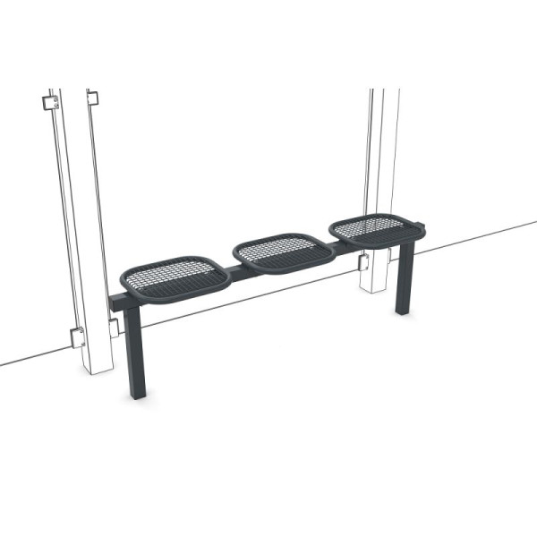 Stein HGS Sitzbank U-20, Breite 1545 mm, Höhe 475 mm, ohne Rückenlehne, 3, 62899.0007