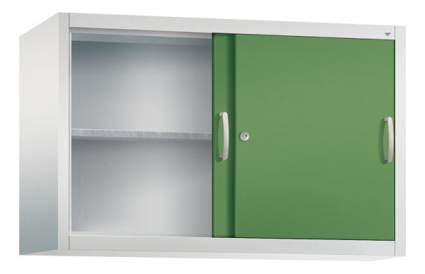 C+P Aufsatzschrank Acurado, H790xB1200xT400mm, Farbe: Lichtgrau / Resedagrün, Bügelgriff, 2 OH, 2045-09 S10037